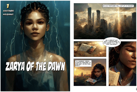 comic book Zarya of the Dawn