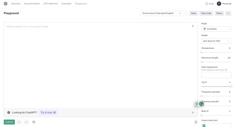 OpenAI playground