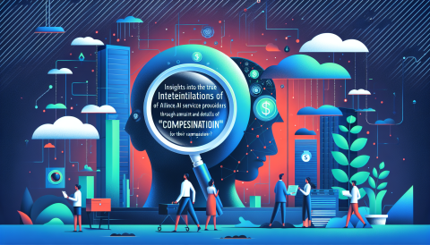 Alternative text for the image: Illustration representing discussions around compensation for copyright claims related to AI services