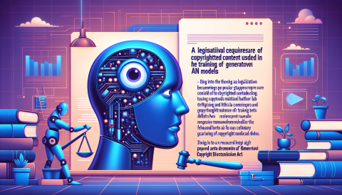 Legislation proposing disclosure of copyrighted content used for training AI models has been submitted.