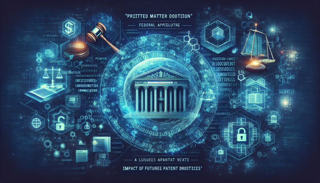 Image illustrating the concept of Printed Matter Doctrine in patent law, focusing on the exclusion of claims solely related to information transmission content. Case study: IOENGINE, LLC v. Ingenico Inc. analyzing CAFC's decision and implications for patent practice.
