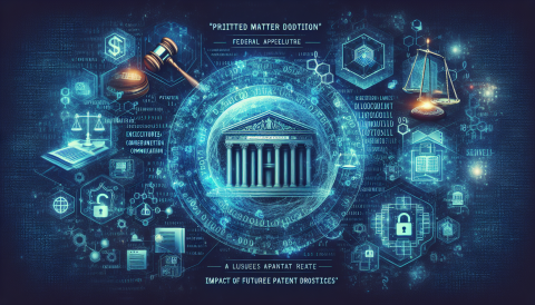 Image illustrating the concept of Printed Matter Doctrine in patent law, focusing on the exclusion of claims solely related to information transmission content. Case study: IOENGINE, LLC v. Ingenico Inc. analyzing CAFC's decision and implications for patent practice.