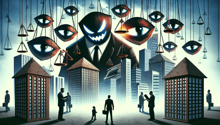 Commercial illustration showing two similar logos composition.