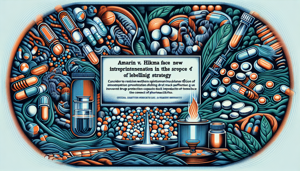 Amarin v. Hikma case - Potential impact on generic drug skinny label strategy and inducement infringement risk.