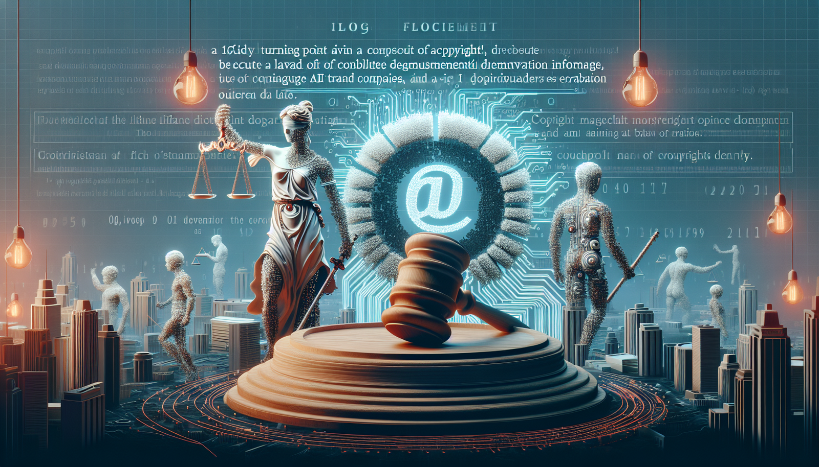 Image depicting the landmark decision in the OpenAI copyright lawsuit - Shift in burden of proof for rights holders regarding AI training data