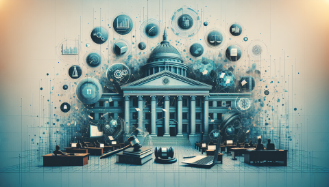 USPTO patent fraud prevention working group analyzing signature forgery and unauthorized patent filing practices, with graphs and legal documents in the background