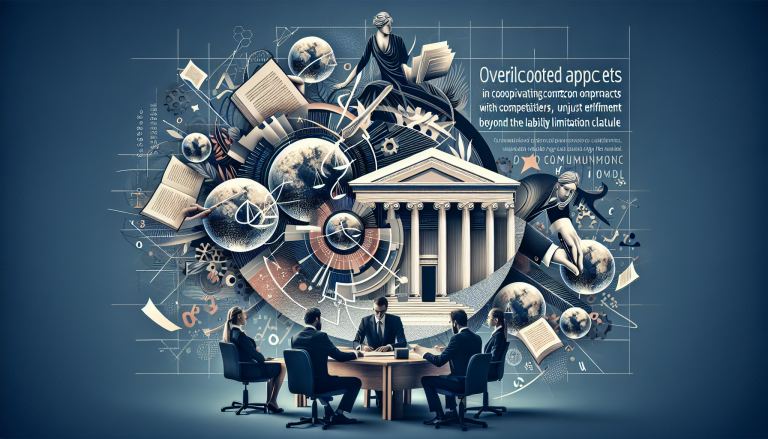 An illustration depicting a legal document being scrutinized with a magnifying glass, symbolizing the intricate analysis of contract clauses and intellectual property disputes between competing companies in the Pemco v. Boeing case.