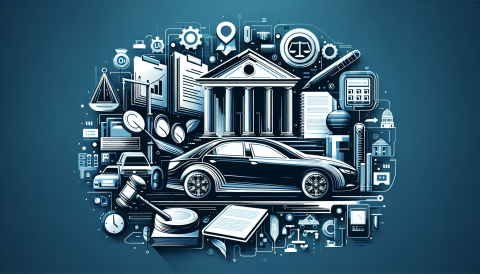 A detailed illustration showing a sleek black muscle car (Eleanor from Gone in 60 Seconds) with legal documents and copyright symbols in the background, symbolizing the complex legal discussion about character copyright for automobiles